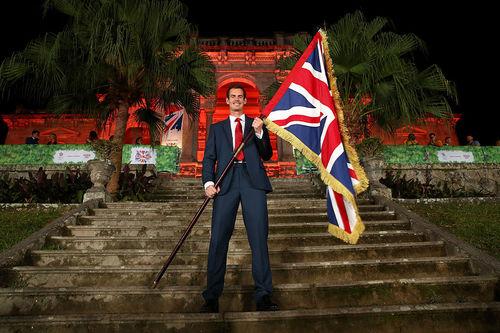 Andy Murray em foto oficial como porta-bandeira britânico / Foto: Clive Brunskill / Getty Images